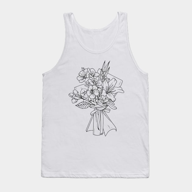 Flower Bouquet Tank Top by Nahlaborne